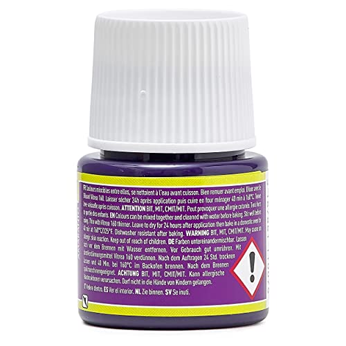 Pebeo Vitrea 160, Glossy Glass Paint, 45 ml Bottle - Amaranthine - color: Amaranthine