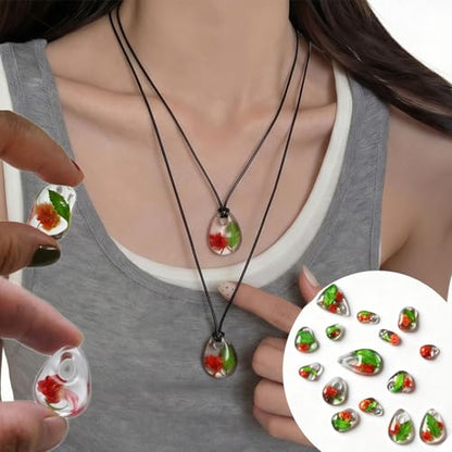 2Pcs Silicone Resin Casting Mold Set for Jewelry Pendants, Round, Oval, Heart and Teardrop Shapes with Hole Silicone Mold for Crafts Keychain Earrings Pendant Epoxy Resin Jewelry Making