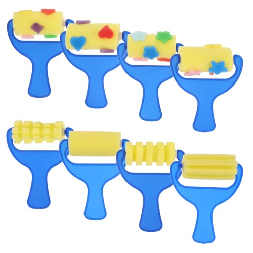 Garneck 8Pcs Sponge Painting Rollers for Kids: Paint Brushes Foam Stampers for Art Graffiti Washable Finger Painting Tools for Toddlers DIY Creative Art Supplies for Classroom Early Education Draw
