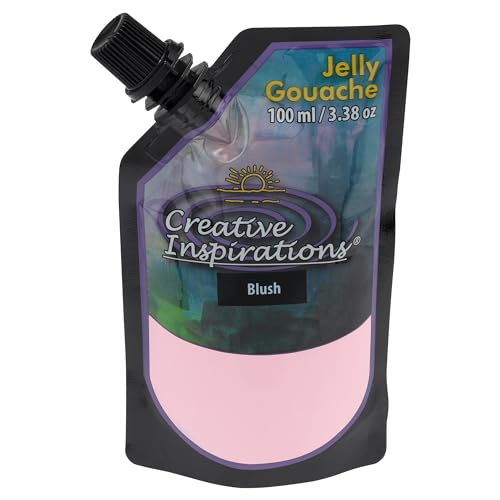 Creative Inspirations Jelly Gouache - Blush 100 mL - Unique & Vibrant Jelly Gouache Paint for Artists, Beginners, Painting Parties and More - color: Blush, size: 100 mL