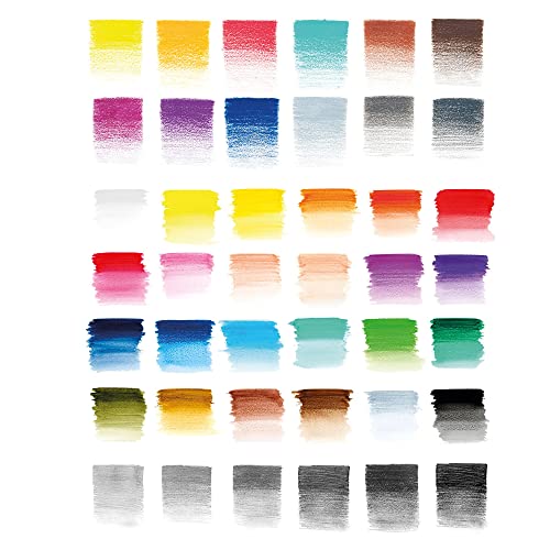 Winsor & Newton Studio Collection, Mixed Pencil Box Set, 45 piece | 24 Watercolor Pencils, 12 Color Pencils & 6 Graphite Pencils; Includes Watercolour Brush, Sharpener & Paper Pad - style: 45 Piece Mixed Pencil Set