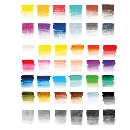 Winsor & Newton Studio Collection, Mixed Pencil Box Set, 45 piece | 24 Watercolor Pencils, 12 Color Pencils & 6 Graphite Pencils; Includes Watercolour Brush, Sharpener & Paper Pad - style: 45 Piece Mixed Pencil Set