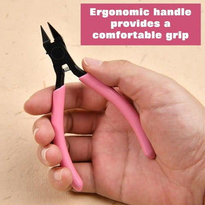 SPEEDWOX 4.3-inch Model Nippers Model Tools for Advancers to Repair and Fix Plastic Models with Ultra-thin Single-edge Sprue Cutter for Plastic Model Building with Polishing Block, Protection Cap