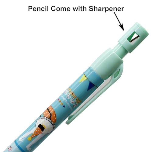 Maydahui 12 PCS Circus Carnival Mechanical Pencil with Sharpener/Refills