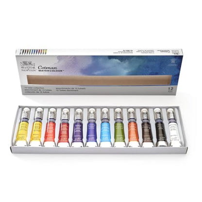 Winsor & Newton Cotman Watercolor Paint Set, 12 Colors, 8ml (0.27-oz) Tubes - style: 12 Tube Set 8ml