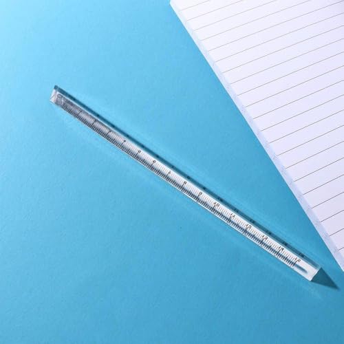 Triangle Ruler Set, Small Architectural Scale Ruler Pocket Size Ruler Metric Ruler Plastic Clear Ruler Triangle Ruler Drafting Tools Office, Drafting Tools for Office and School(15CM)