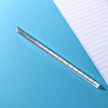 Triangle Ruler Set, Small Architectural Scale Ruler Pocket Size Ruler Metric Ruler Plastic Clear Ruler Triangle Ruler Drafting Tools Office, Drafting Tools for Office and School(15CM)