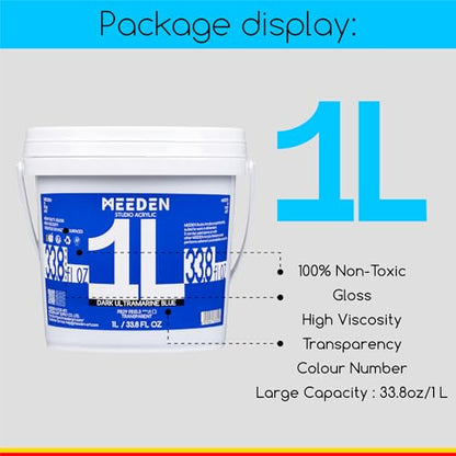 MEEDEN Acrylic Paint Set: 1L /33.8oz x 12 Colors Large Bulk Acrylic Paints | Heavy Body Gloss Finish Art Paints for Canvas Crafts Pumpkins Painting - color: 12 Colors - 1L