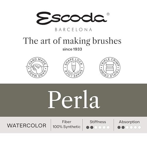 Escoda | Watercolour | Artist Set Joseph Zbukvic 1 | Size 8,10,12 | 3 Brushes | Synthetic White Toray | Round Pointed - color: Joseph Zbukvic 1, size: Artist Set