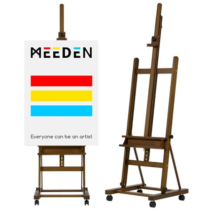 MEEDEN Adjustable H Frame Art Easel: Easel Stand for Painting and Display - style: Light Walnut Color