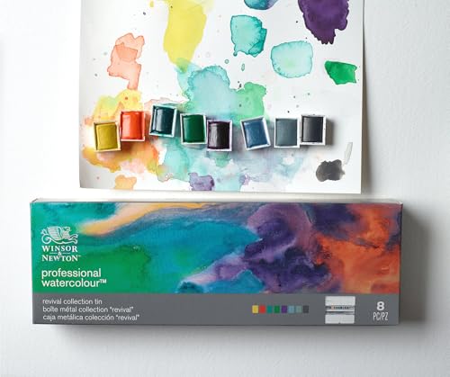 Winsor & Newton Professional Watercolour Paint, Revival, Half Pan Set of 8 - style: Revival Collection Half Pan Set