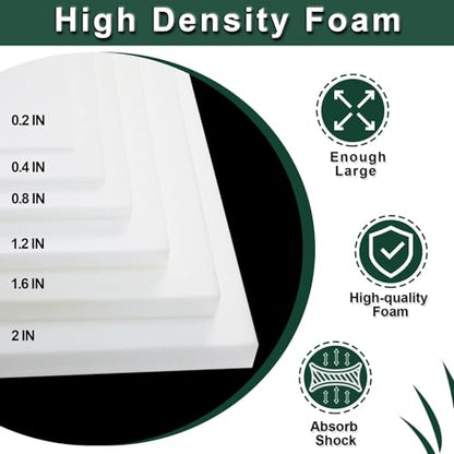 2PCS 59x79x0.2 Inches High Density Craft Foam Sheets, Suitable for Shipping, Packing, Mailing, DIY, Cosplay, Cushion Foam, 35D High Density Foam Sheets - size: 0.2 Inches (2 Pack)