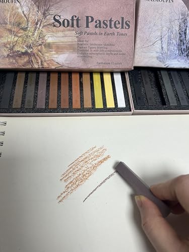 12-Pack Gray Tone Soft Chalk Pastel Sticks Artist Chalk | Square Blendable Soft Chalk Pastels for Artists Professional Grade, High Pigment, For Sketching, Drawing & Illustration - color: Grey