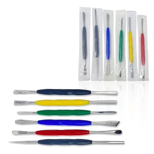 CYNAMED Stainless Steel Spatula Wax & Clay Sculpting Tool Carver Set (6PK) - style: 6PK