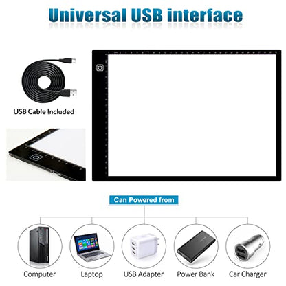 Diamond Painting Accessories A4 Light Pad Kit for Tracing Drawing Sketching