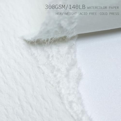 Threvortax 5.5 x 8.5 in Watercolor Sketchbook 3 Pack (90 Sheets) 140lb/300gsm Cold Press Spiral Bound Watercolor Paper Pad