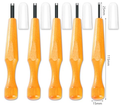 5 Pcs Linocut Tools Set – Premium Half Round U-Shaped Chisels in 2.5mm, 3.5mm, 4.5mm, 5.5mm, 7mm Sizes, Ideal for Linoleum & Wood Carving, Printmaking – Perfect for Artists and Hobbyists