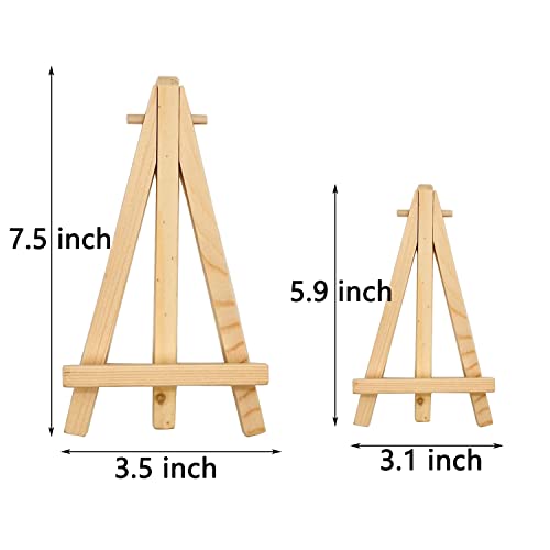 10 Pcs 7.5 Inch Mini Wood Display Easel, Tabletop Easels | Wooden Tripod Holder Stand for Displaying Photos, Picthres - style: 7.5 Inch