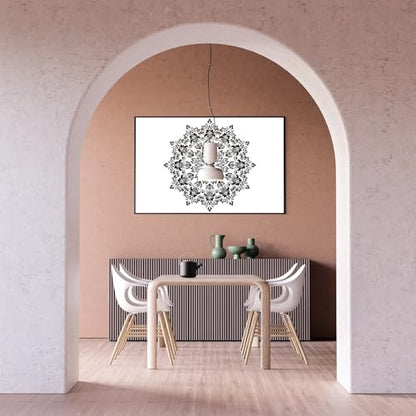 YKW 4 Pack Mandala Stencils for Painting - Reusable Large Mandala Templates - 14.5x7.7 Patterns for Wall, Fabric, Wood, Heterosexual Stone - DIY Home Decor Art Craft Supplies, Translucent and Soft - style: Large Half Mandala