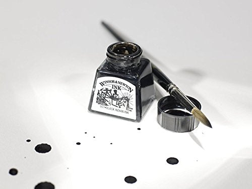 Winsor & Newton Drawing Ink, 30ml Bottle, Silver | Fast-drying, transparent & water-resistant; Outstanding Color Brilliance; Perfect for brush, dip pen, airbrush applications. - color: Silver, style: 30ml Bottle