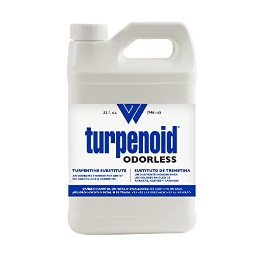 Weber Odorless Turpenoid, Artist Paint Thinner and Cleaner, 946ml (32 Fl. Oz.) Bottle - size: 32 Fl Oz (Pack of 1)