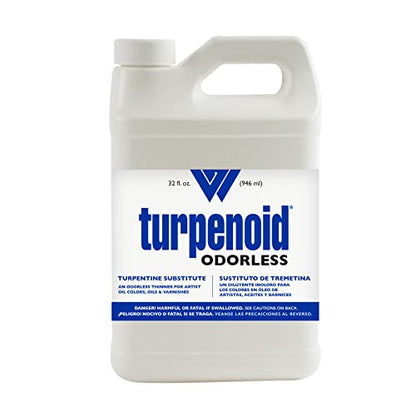 Weber Odorless Turpenoid, Artist Paint Thinner and Cleaner, 946ml (32 Fl. Oz.) Bottle - size: 32 Fl Oz (Pack of 1)