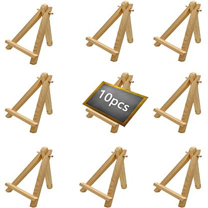 10 Pcs 5.9 Inch Mini Wood Display Easel, Tabletop Easels | Wooden Tripod Holder Stand for Displaying Photos, Picthres - style: 5.9 Inch