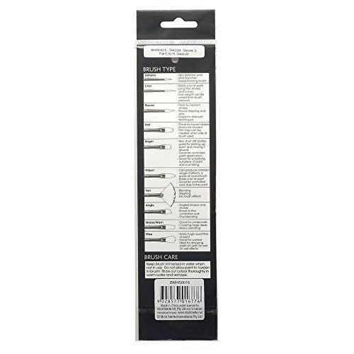 MONT MARTE Gallery Series Brush Set, Wood, Standard, Acrylic 5pce - size: Acrylic 5pce