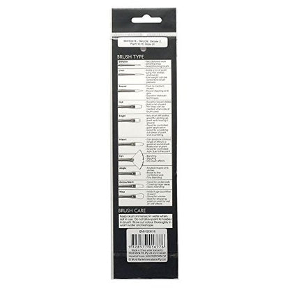 MONT MARTE Gallery Series Brush Set, Wood, Standard, Acrylic 5pce - size: Acrylic 5pce