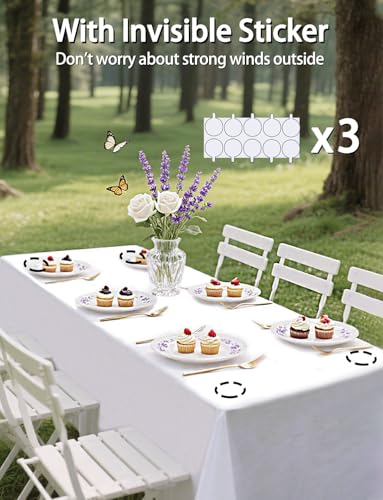 54 in X 32.8 Ft Plastic Table Cloth Roll Disposable Blue Tablecloth with Slide Cutter Box for Rectangle Round Tables,Picnic,Camping,Banquet,Party,Birthdays, Baby Shower [with Fixed Stickers] - color: Blue, size: 393.7" x 54" (Rectangular)