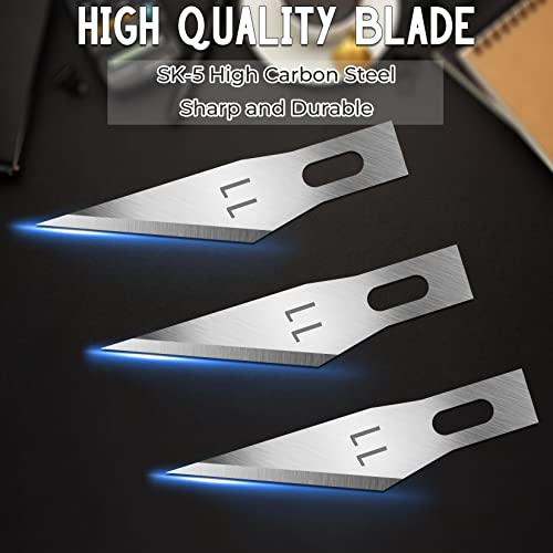 JETMORE 120 Pack Exacto Knife Blades 11, Hobby Knife Blades for Crafting | Exacto knife replacement blades suit paper, stencils and models, Art blades support precise carving, trimming and craft work - size: 120 Pack