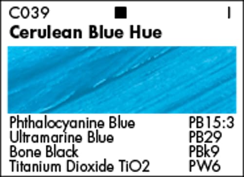 Grumbacher Academy Acrylic Paint, Gloss, 90ml/3 oz Metal Tube, Cerulean Blue Hue - color: Cerulean Blue, size: 3 Fl Oz (Pack of 1)