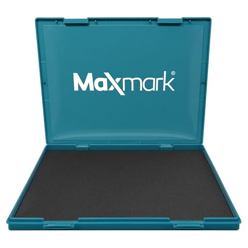 MaxMark Extra Large Black Ink Stamp Pad - 8.25" x 11.5" - Industrial Felt Pad - Black Color - color: Black, size: 8.25" x 11.5"