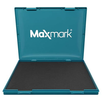 MaxMark Extra Large Black Ink Stamp Pad - 8.25" x 11.5" - Industrial Felt Pad - Black Color - color: Black, size: 8.25" x 11.5"