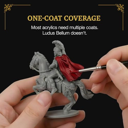 Ludus Bellum Miniature Paint Red Color 18ml Precision Dropper Bottle | Professional Acrylic Paint for Miniatures & Models, Provides Quality Acrylic Tones and Shades for Warhammer 40K D&D Figures - color: Red