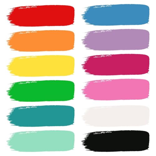 TULIP Washable Tempera Paint Pouches 12-Pack, Art & Craft Supplies, Non-Toxic, Quick Dry Paint, Easy Squeeze for Kids, 12 Rainbow Colors, 6+