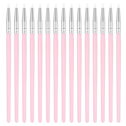 PATIKIL Silicone Clay Sculpting Tool, 15 Pcs Clay Shaping Tool Soft Rubber Modeling Dotting Tool for Pottery Clay Craft Painting Nail Rock, Pink/White (3mm) - color: Pink/White, size: 3mm