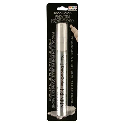 Uchida of America 350-CSLV DecoColor Premium 3 Way Chisel Point Pen, Silver - size: 1 Count (Pack of 1)