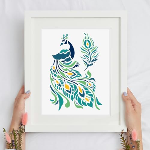 Peacock Animal DIY Painting Stencils for Wall Home Decor - style: Peacock