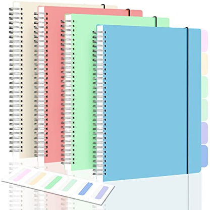 Graph Paper Notebook, Spiral Notebook, Large B5 Graph Notebook Journal, 8" x 10" Graphing Grid Notebooks for Lab, Engineering, Math, School, Work, 24pcs Index Tabs, Assorted Pastel, 5 Squares/Inch - size: 8" x 10", style: Graph