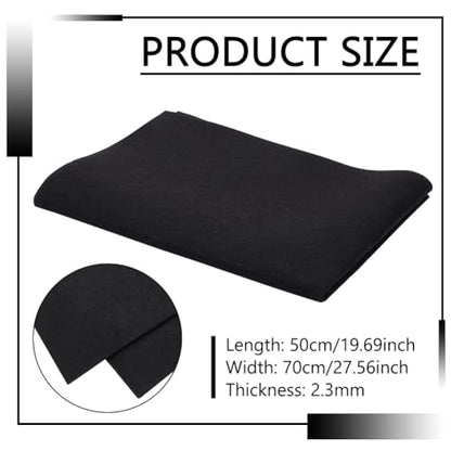 BENECREAT 27.5x19.6inch Chinese Calligraphy Drawing Felt Mat, Black Xuan Paper Painting Felt Desk Pad for Practice Calligraphy Traditional Chinese Painting, 3mm Thick