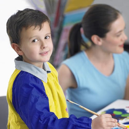 Kopokita Kids Art Smock, Toddlers Painting Apron Children Artist Smock - color: Yellow