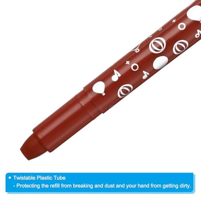 PATIKIL Gel Crayons, 3PCS Watercolor Crayons Silky Water Soluble Twist Bulk for Artists Coloring Drawing Painting, Reddish Brown Crayon - color: Reddish Brown