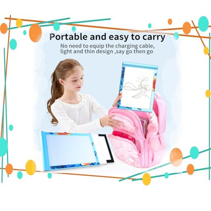 A4 Light Box for Tracing,2 Way Power Suply Drawing Pad Dimmable Brightness