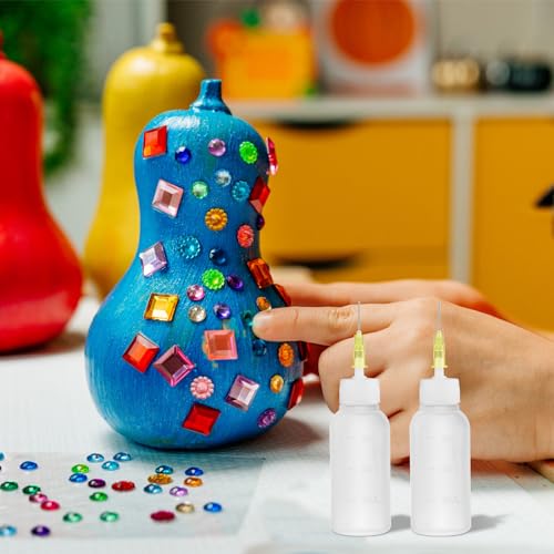 30ml Glue Precision Tip Applicator Bottle,Needle Tip Squeeze Bottle with 14ga 16ga 18ga 20ga 25ga Blunt Needle Oiler and Storage Caps - size: 30ml