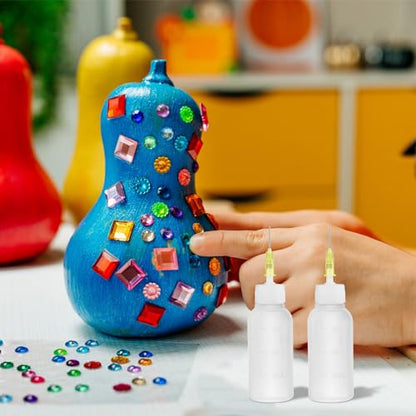 30ml Glue Precision Tip Applicator Bottle,Needle Tip Squeeze Bottle with 14ga 16ga 18ga 20ga 25ga Blunt Needle Oiler and Storage Caps - size: 30ml
