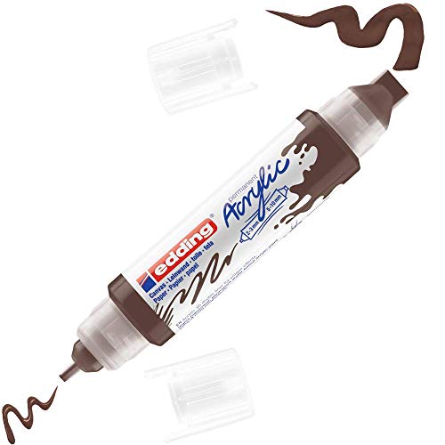 edding 5400 Acrylic 3D Double Liner, Chocolate Brown - color: Chocolate Brown Mat