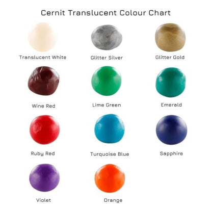CERNIT Transparant Clay 56g, Translucent White, 7 x 5.5 x 1.5 cm - color: Translucent White