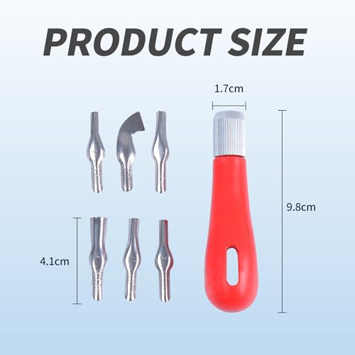 Stamp Making Kit for Adults Stamp Carving Tool Set Wood Carving Kit Carving Tool with 6 Blades Rubber Stamp Making Tools for Printmaking and DIY Projects Block Cutters