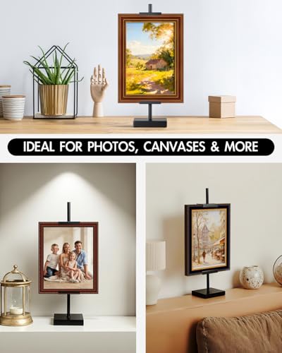Rofio 17" Adjustable Tabletop Easel, Picture Frame Stand for Signs, Black - color: Black